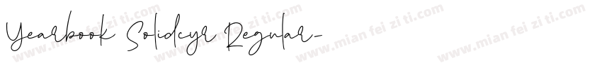 Yearbook Solidcyr Regular字体转换